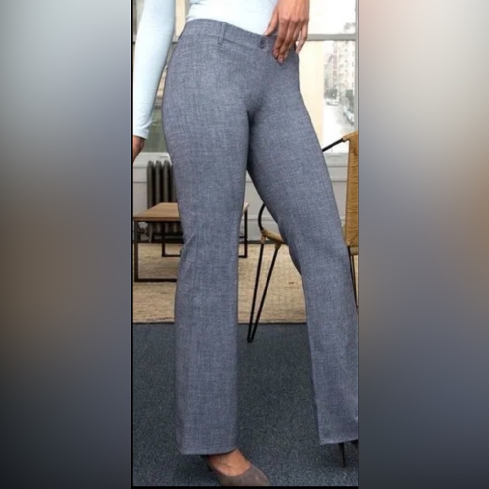 Betabrand Dress Pant Yoga Pants-Blue Linen - hemmed to approx 31.”